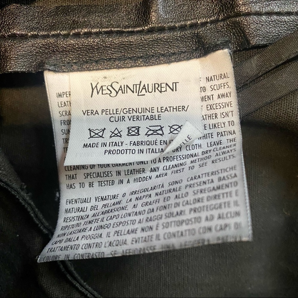 Yves Saint Laurent Leather Pants - Picture 4 of 7